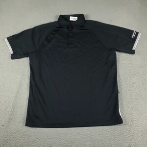 Under Armour Polo Shirt Mens Size Large Black Golf Casual Short Sleeve *